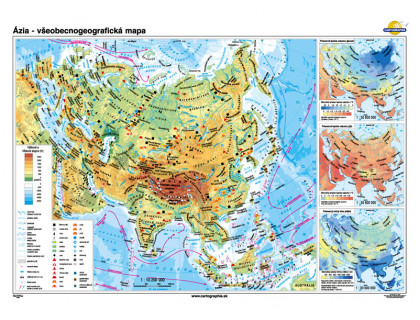 Ázia - všeobecnogeografická mapa 160x120cm