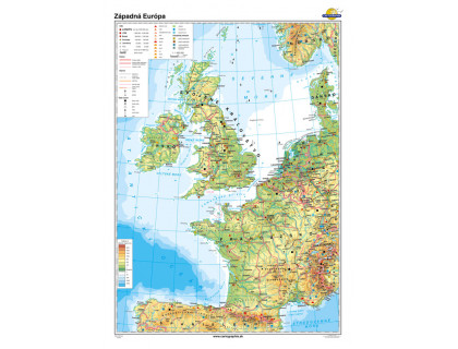 Západná Európa mapa 100x140cm