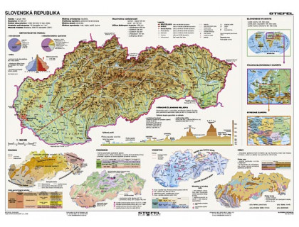 Slovenská republika 6 tem. máp 160x120cm
